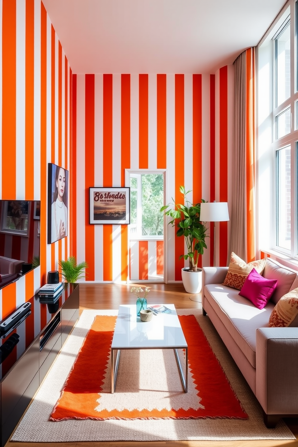 Orange Wallpaper Decorating Ideas 3