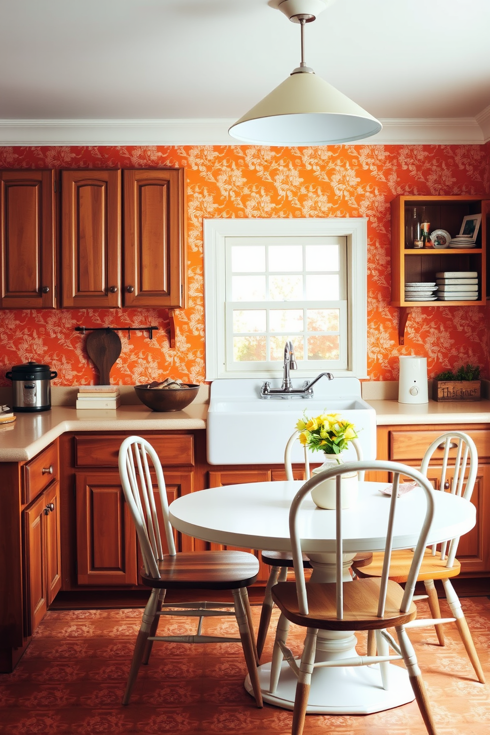 Orange Wallpaper Decorating Ideas 4