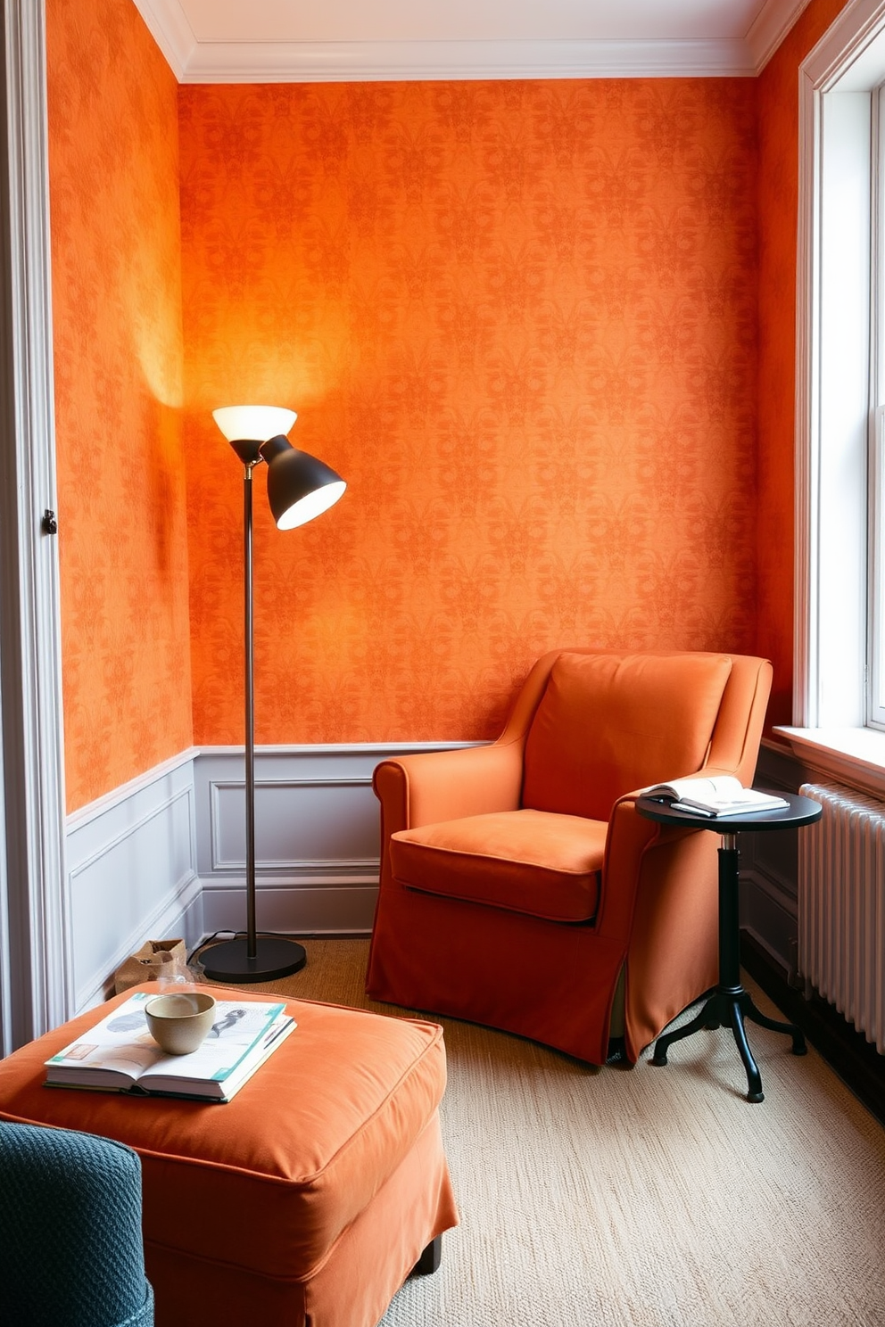 Orange Wallpaper Decorating Ideas 8