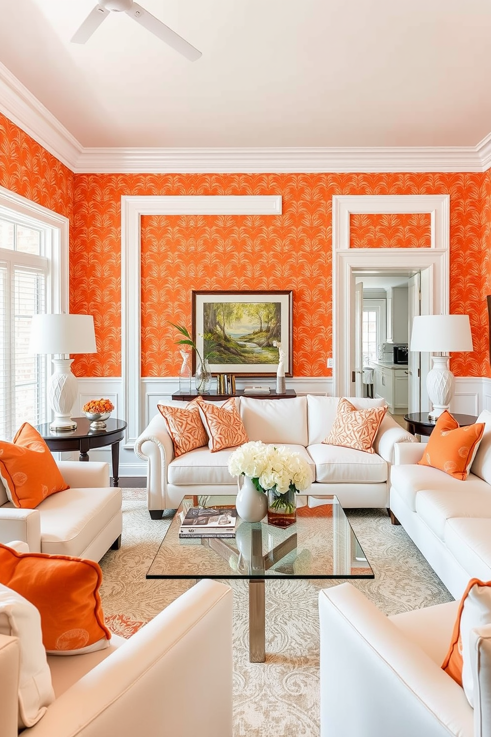 Orange Wallpaper Decorating Ideas 9