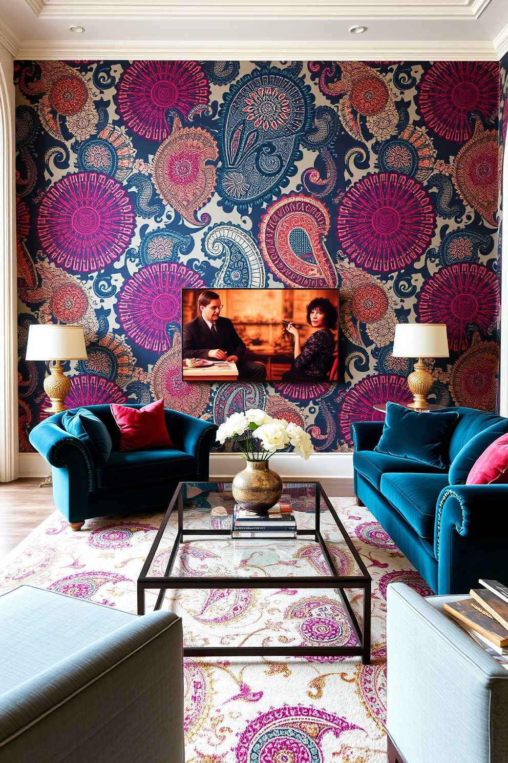 Paisley Wallpaper Decorating Ideas 12