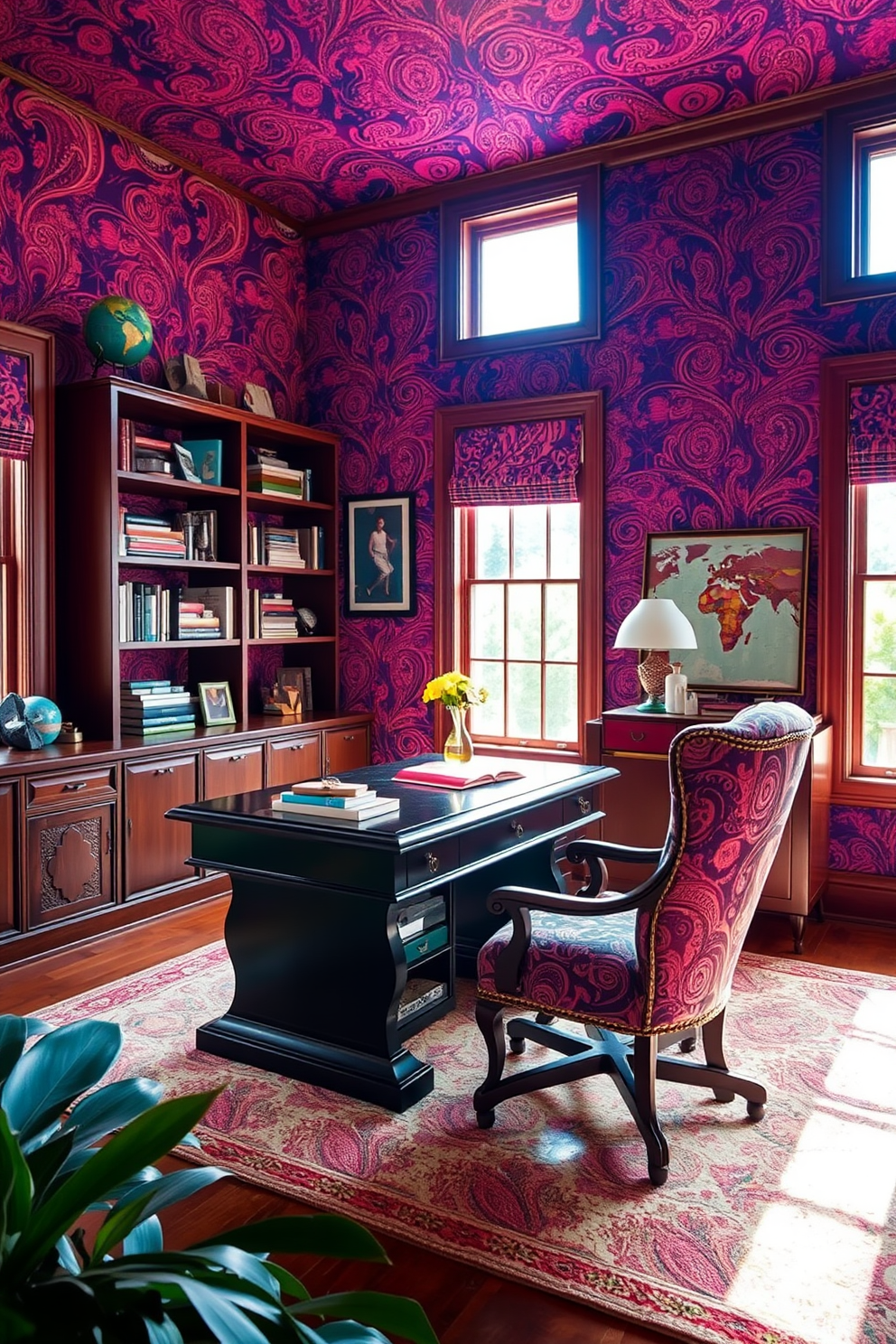 Paisley Wallpaper Decorating Ideas 22