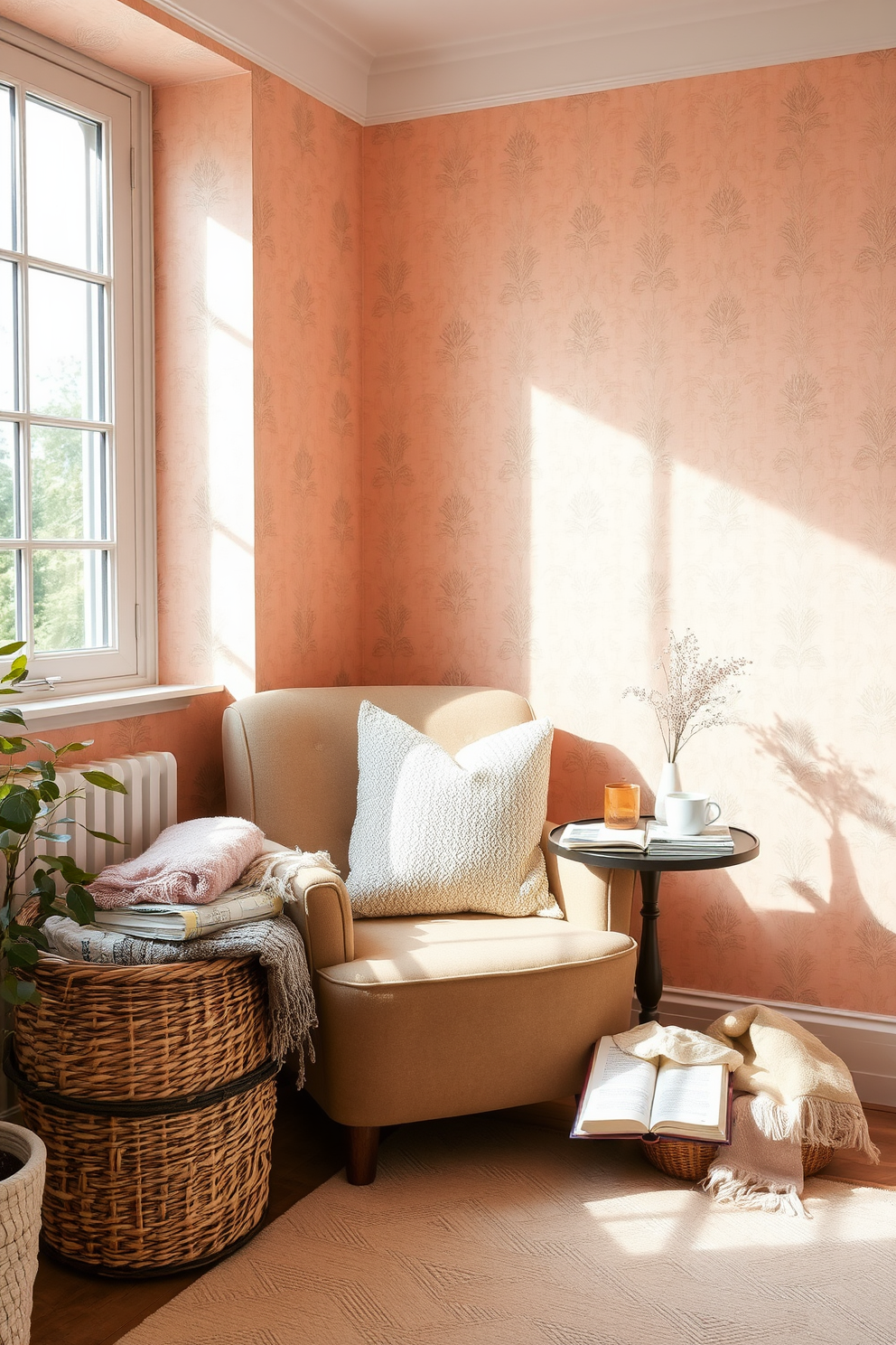 Peach Wallpaper Decorating Ideas 21