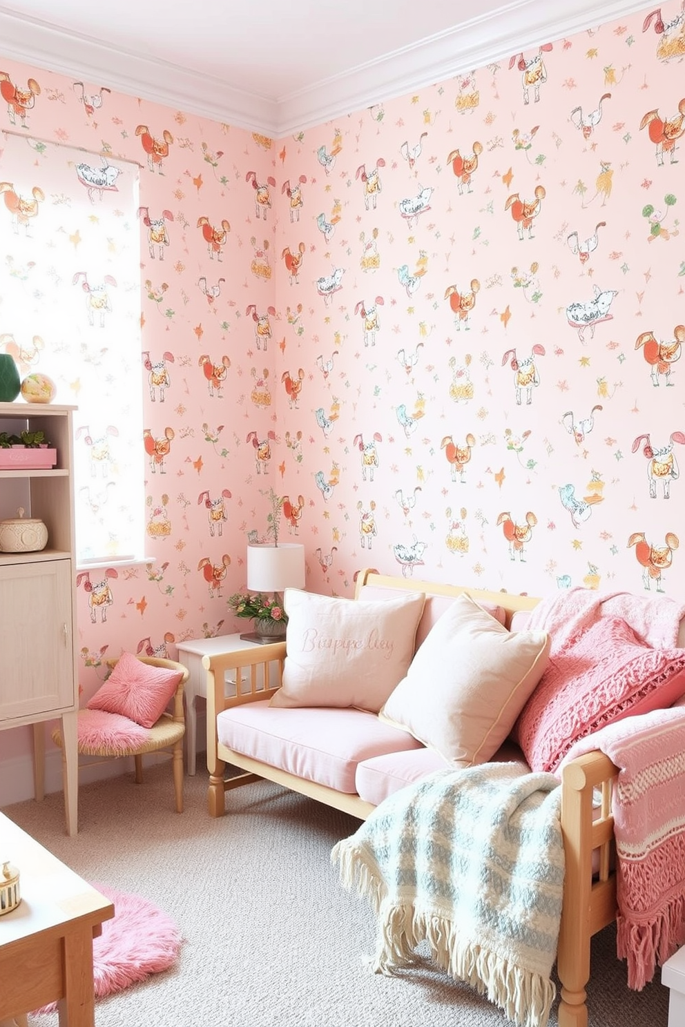 Peach Wallpaper Decorating Ideas 26