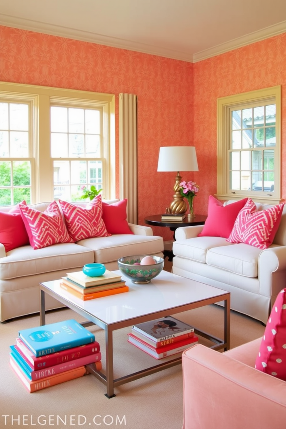 Peach Wallpaper Decorating Ideas 28