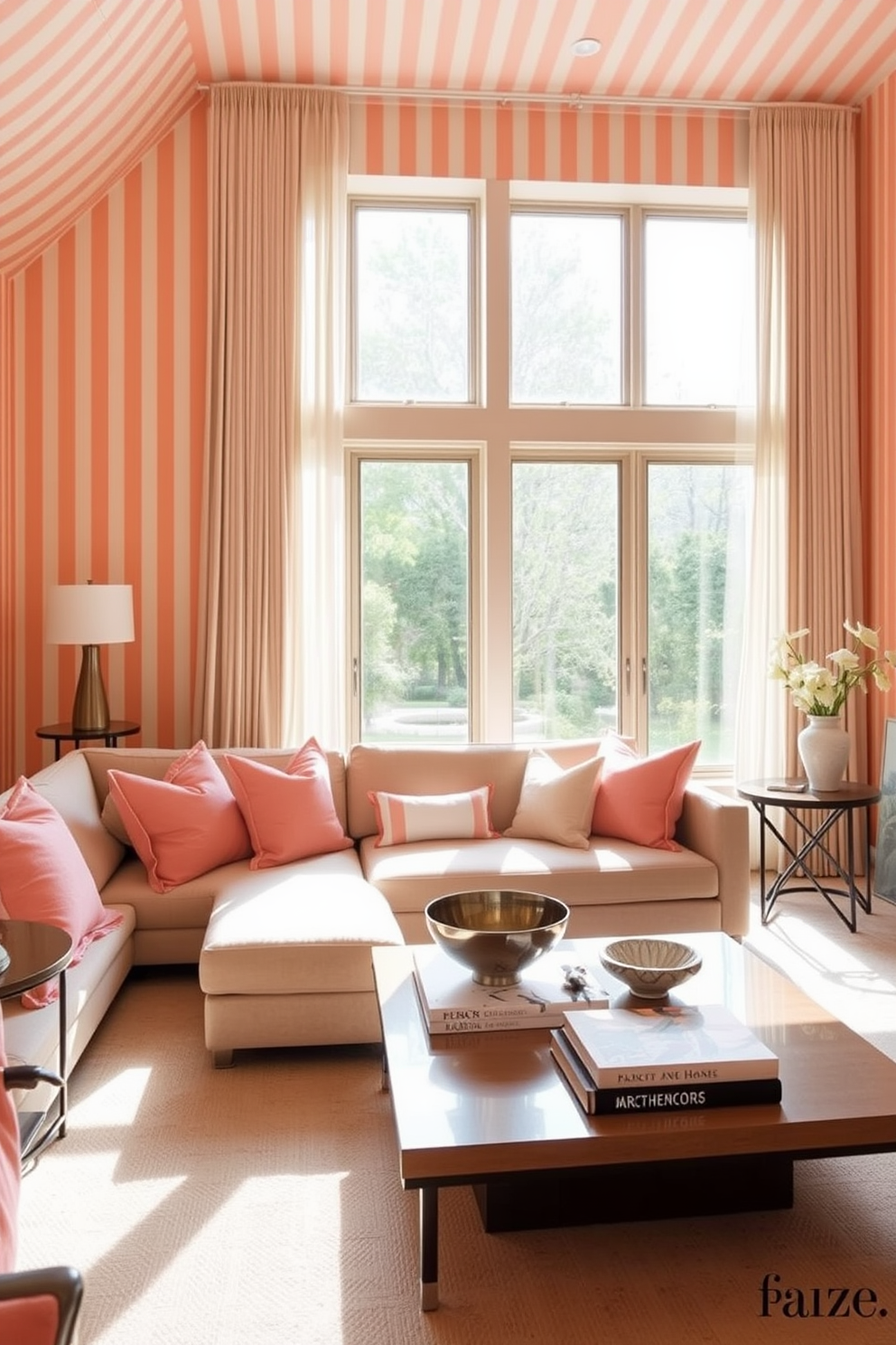 Peach Wallpaper Decorating Ideas 4