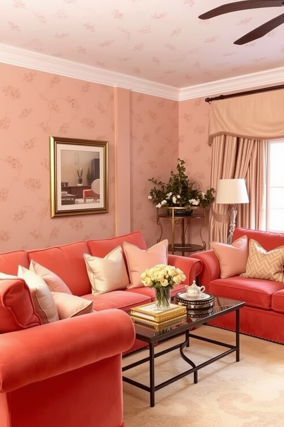 Peach Wallpaper Decorating Ideas 7