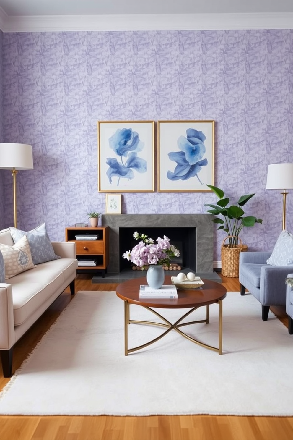 Periwinkle Wallpaper Decorating Ideas 11