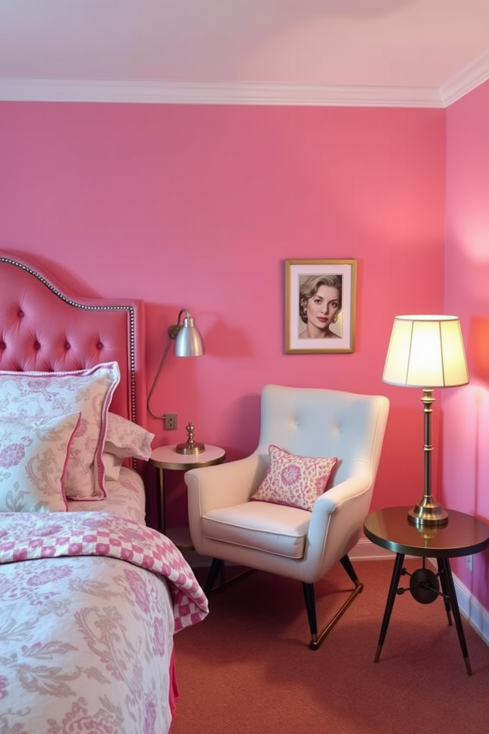 Pink Wall Painting Ideas 13