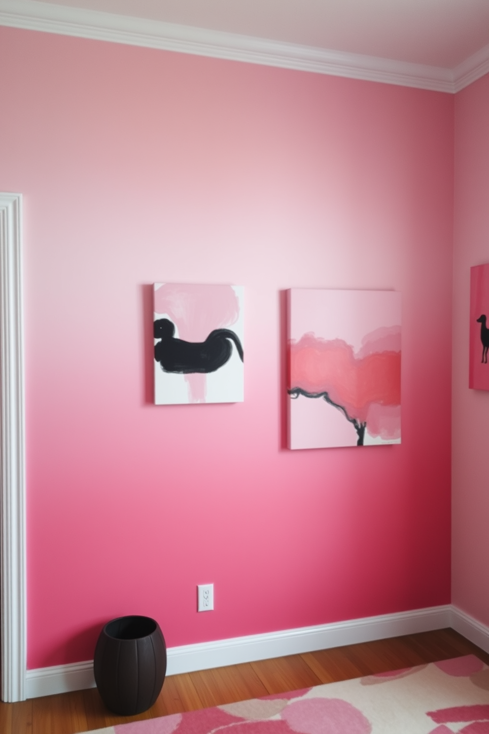 Pink Wall Painting Ideas 20