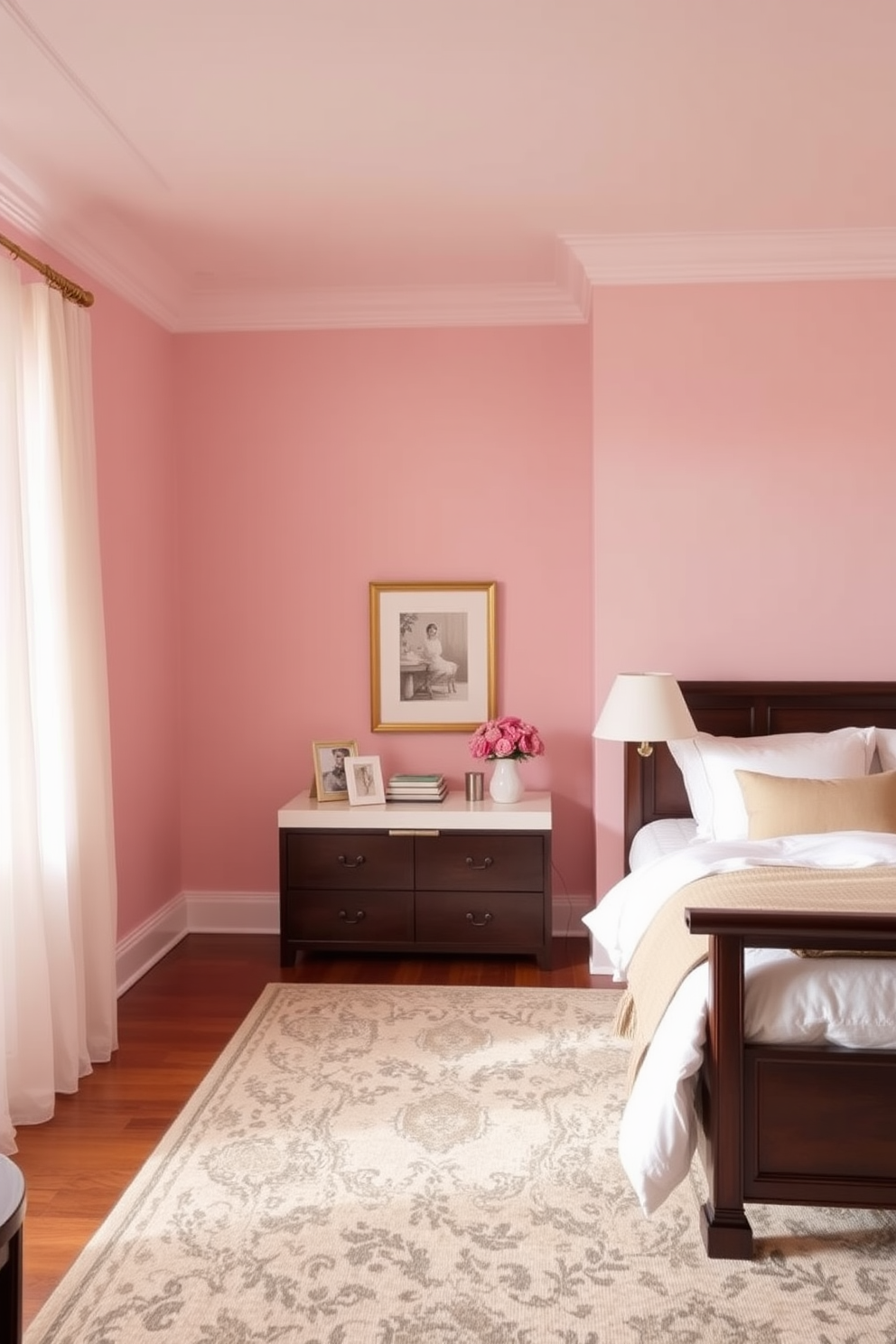 Pink Wall Painting Ideas 29