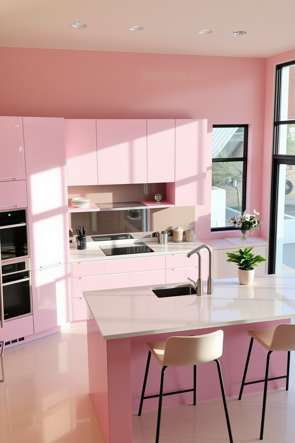 Pink Wall Painting Ideas 3