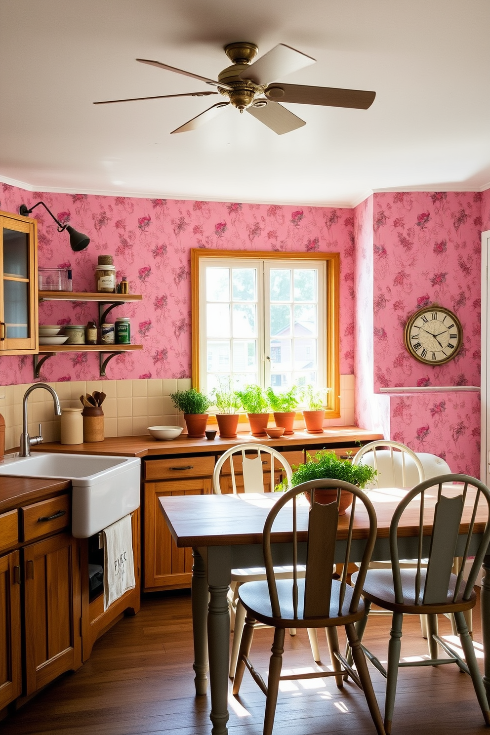 Pink Wallpaper Decorating Ideas 19