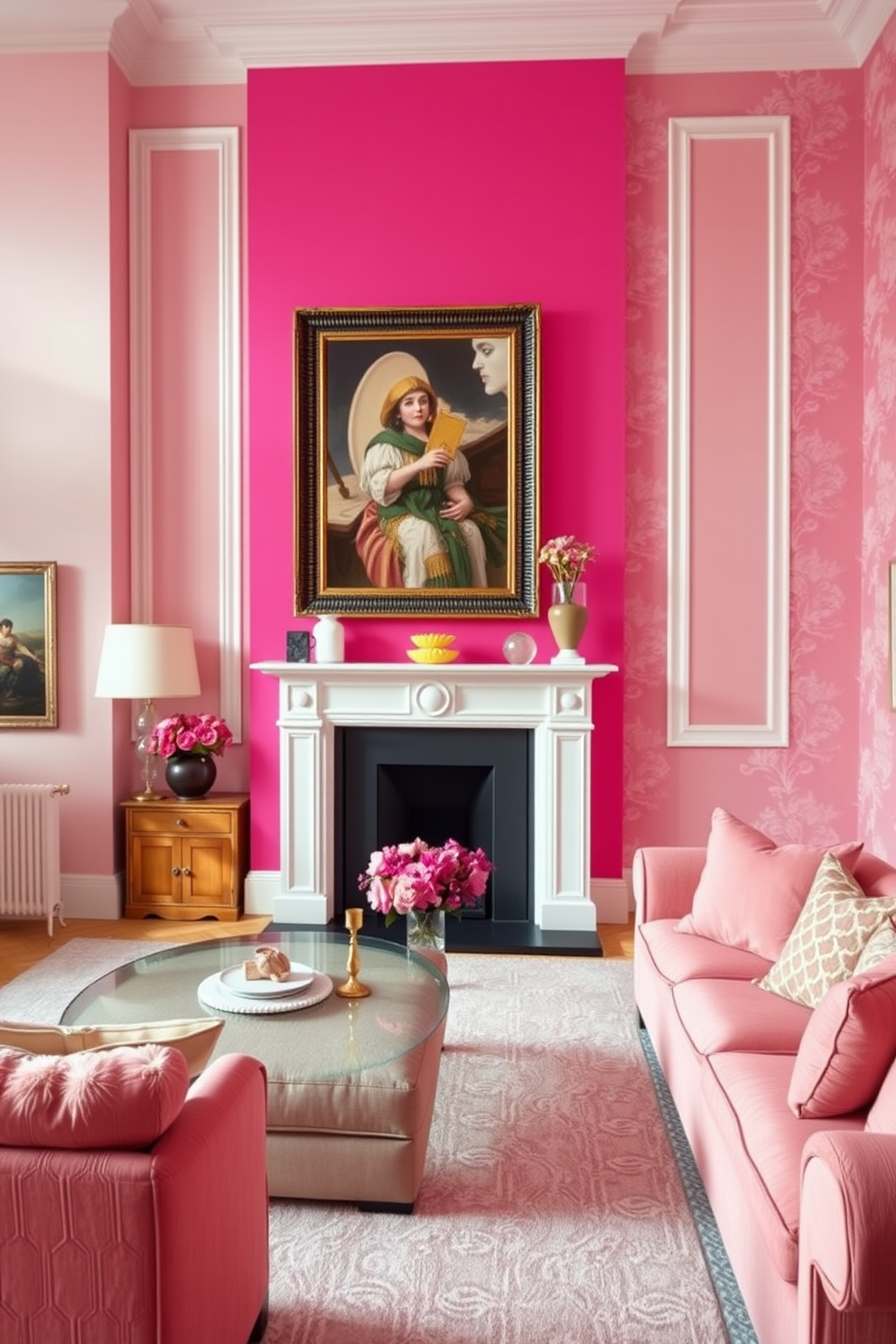 Pink Wallpaper Decorating Ideas 2