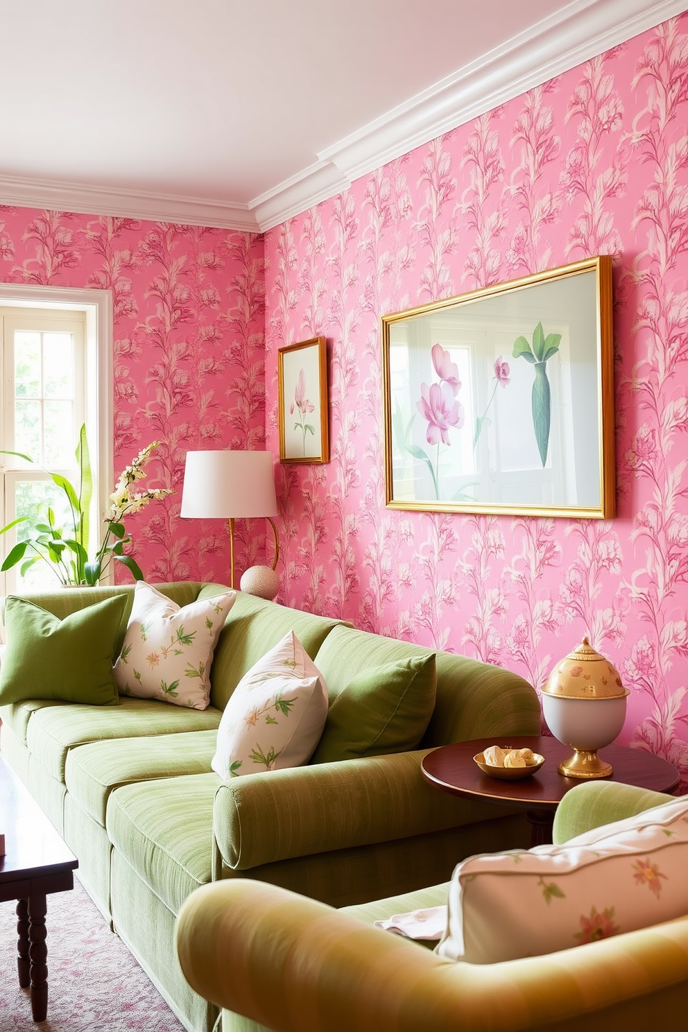 Pink Wallpaper Decorating Ideas 23