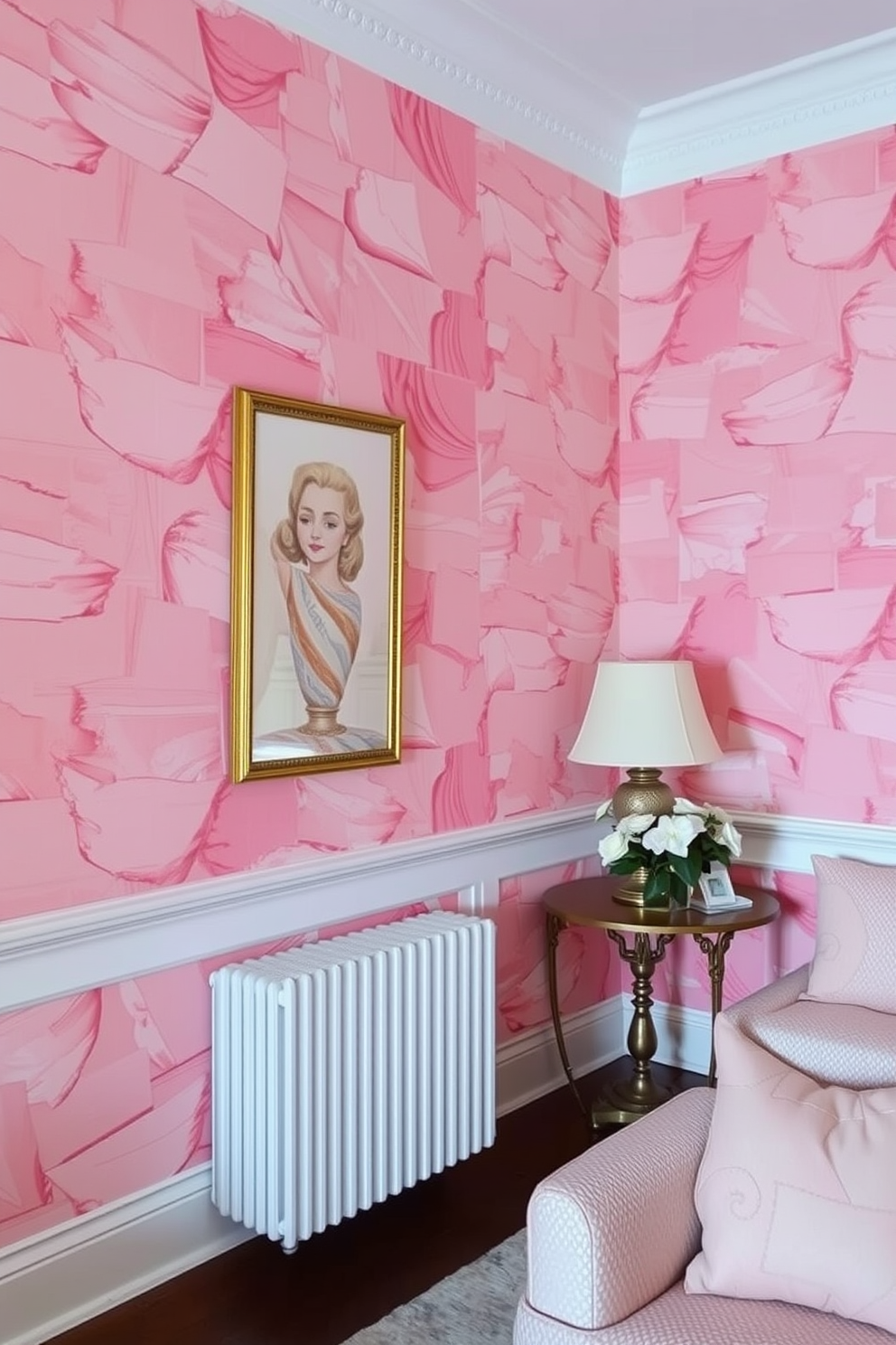 Pink Wallpaper Decorating Ideas 24