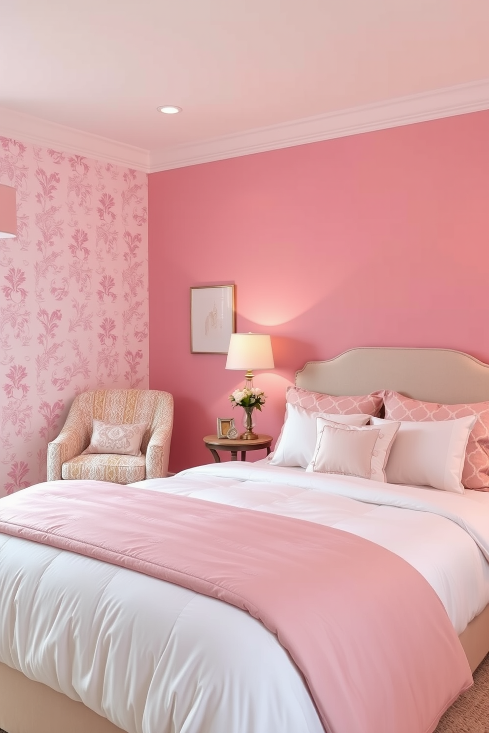 Pink Wallpaper Decorating Ideas 25