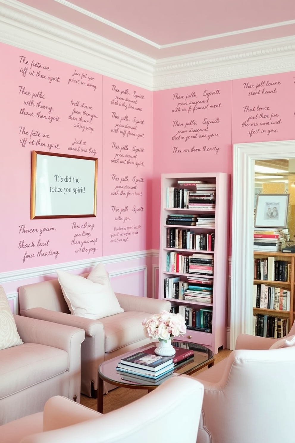 Pink Wallpaper Decorating Ideas 26