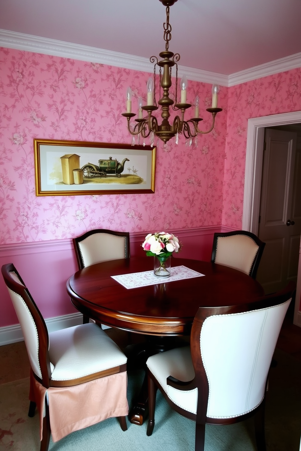 Pink Wallpaper Decorating Ideas 7