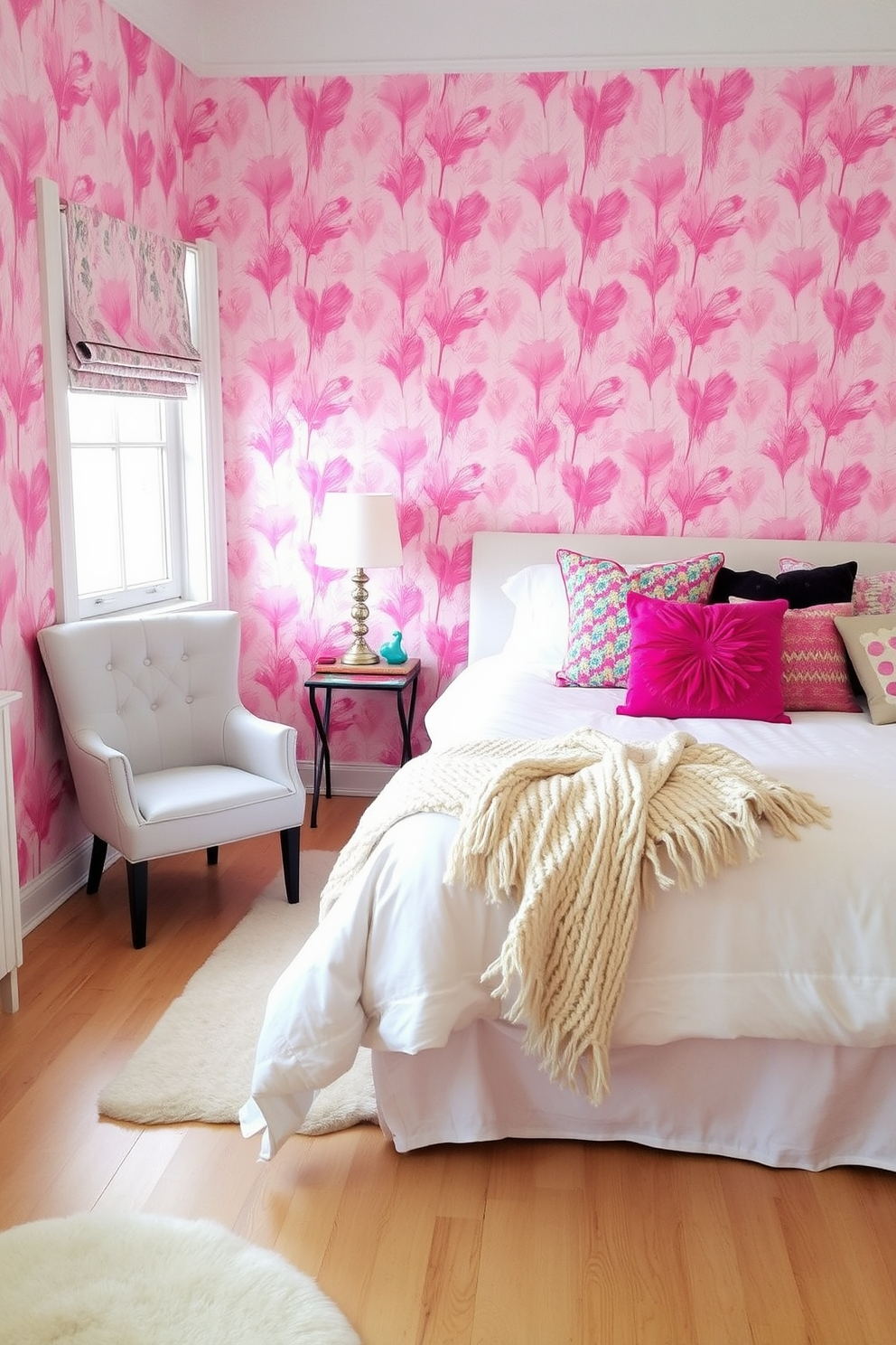 Pink Wallpaper Decorating Ideas 9