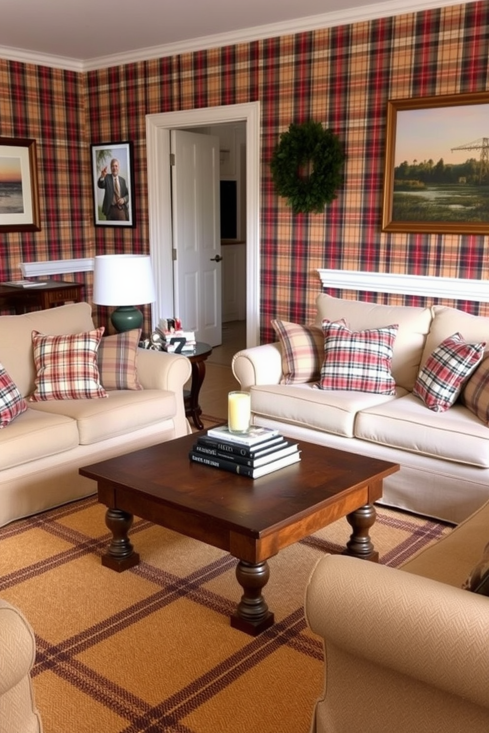 Plaid Wallpaper Decorating Ideas 1