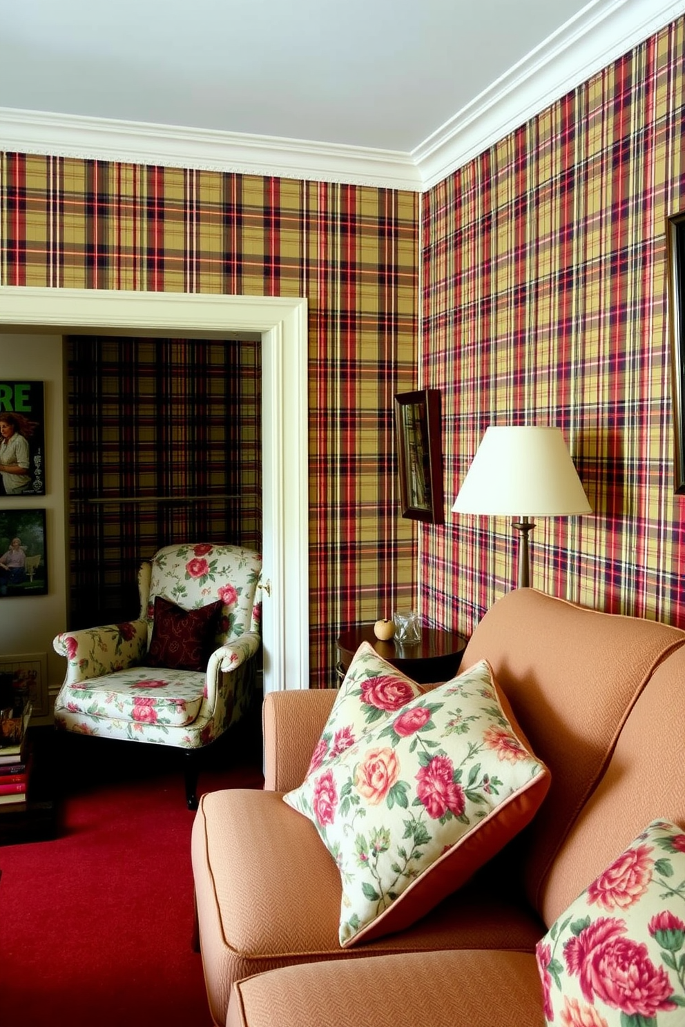 Plaid Wallpaper Decorating Ideas 10