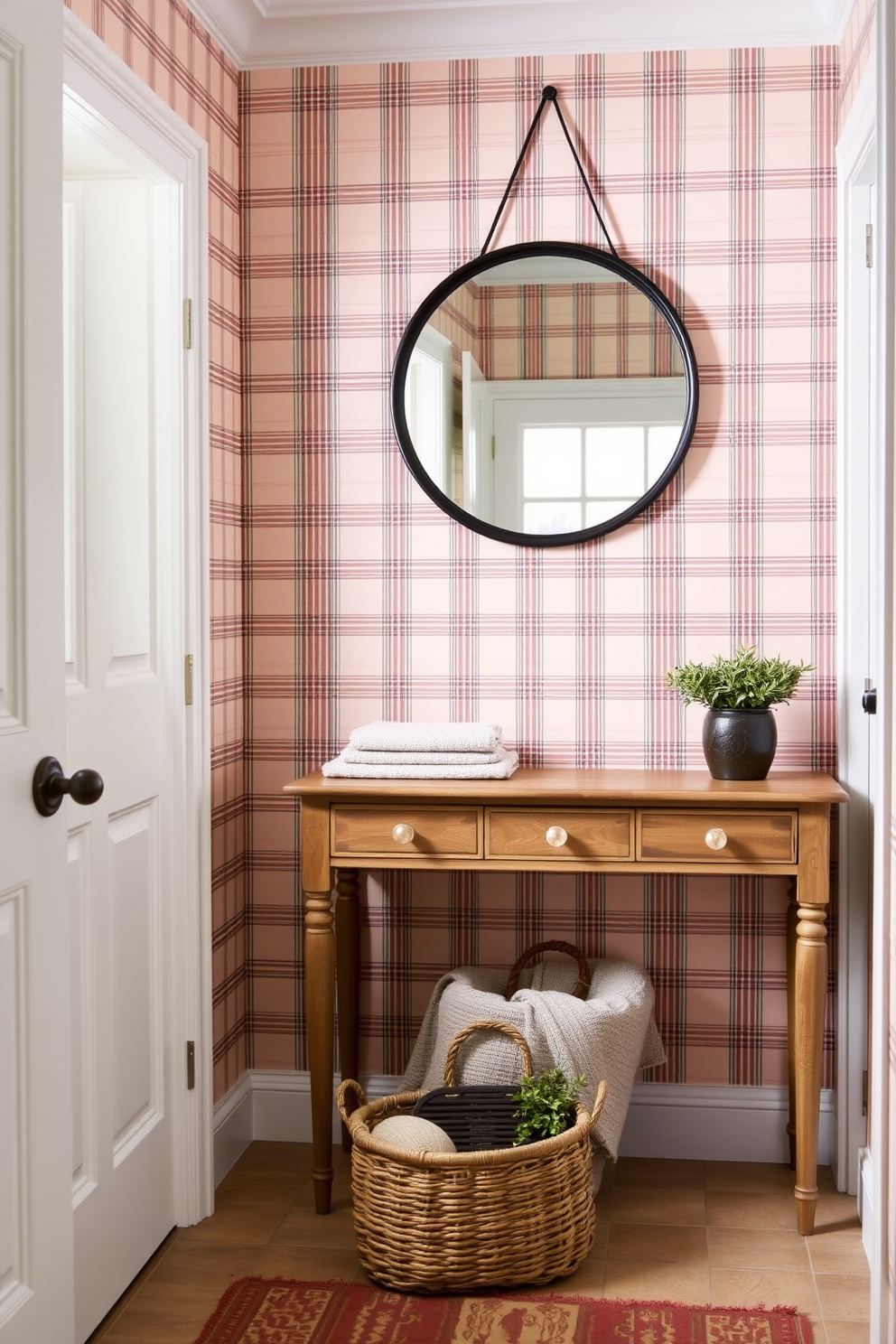 Plaid Wallpaper Decorating Ideas 17