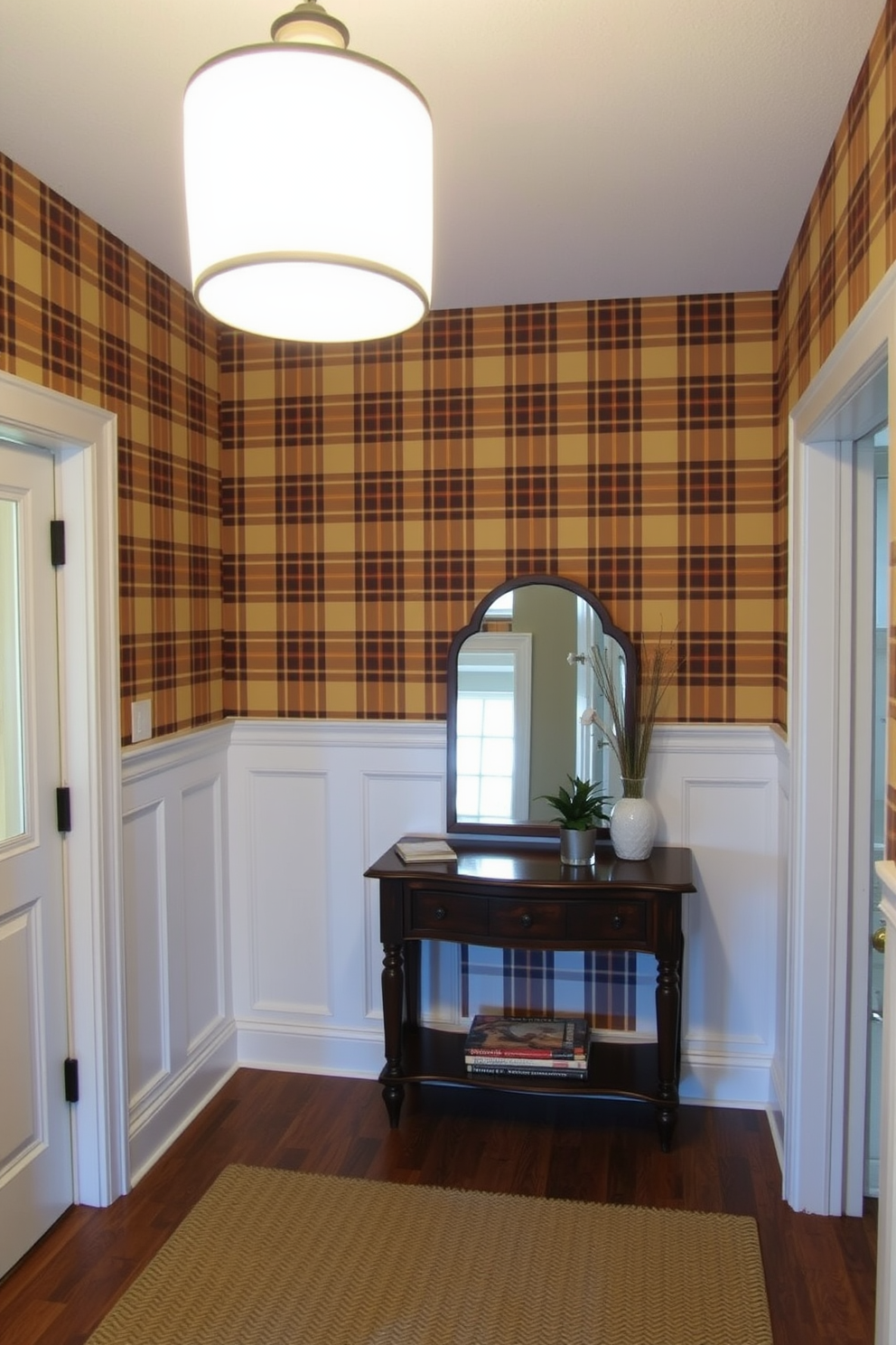 Plaid Wallpaper Decorating Ideas 18