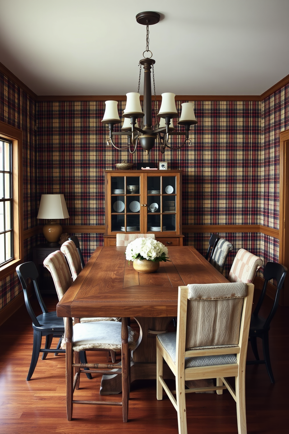 Plaid Wallpaper Decorating Ideas 2