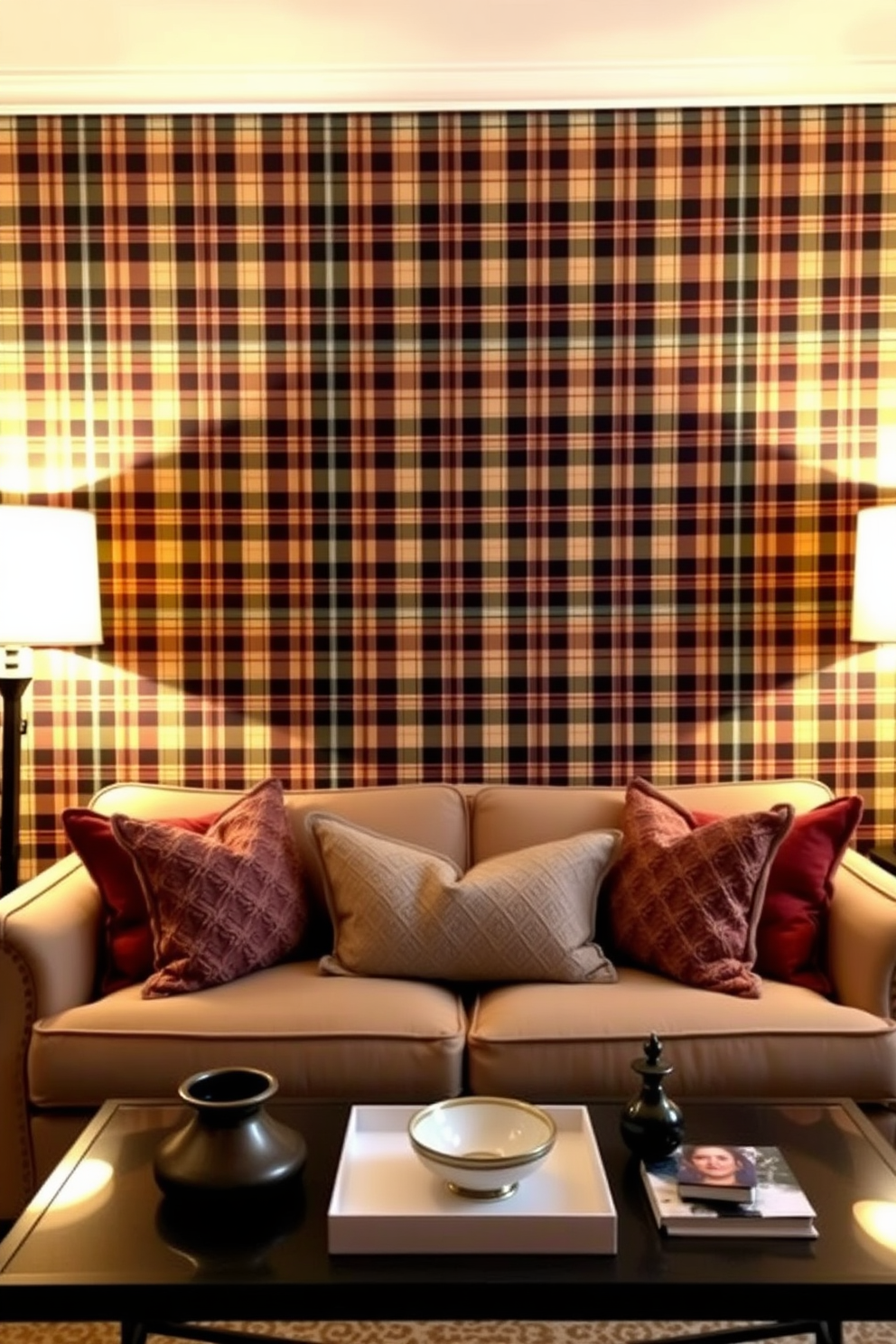 Plaid Wallpaper Decorating Ideas 25