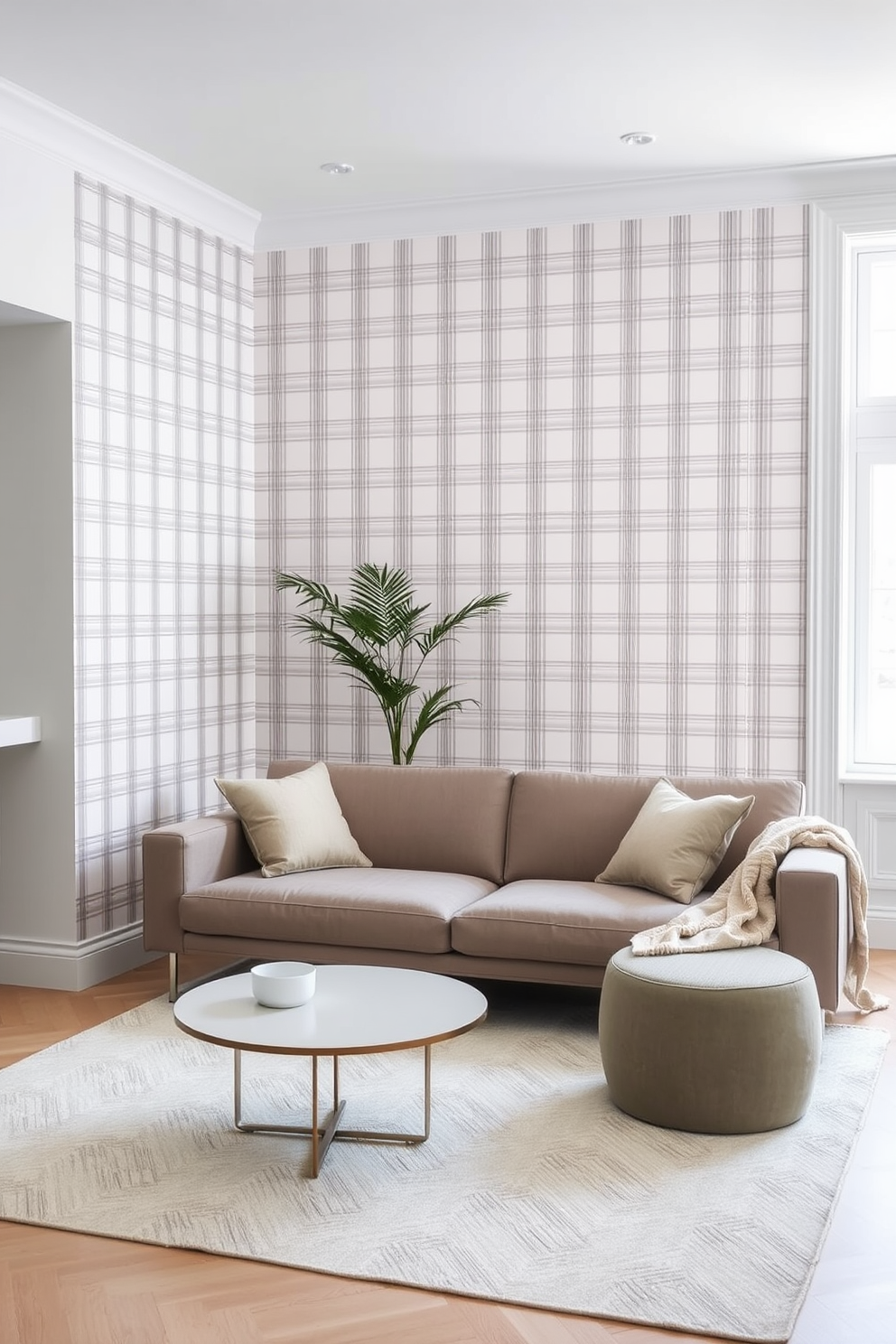 Plaid Wallpaper Decorating Ideas 26