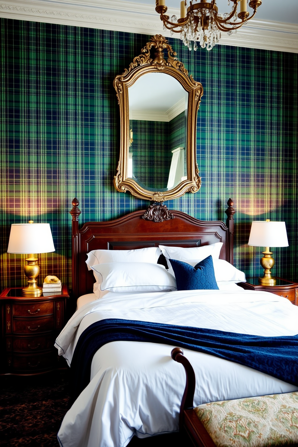 Plaid Wallpaper Decorating Ideas 28