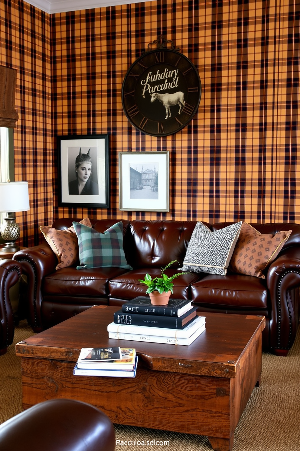 Plaid Wallpaper Decorating Ideas 29