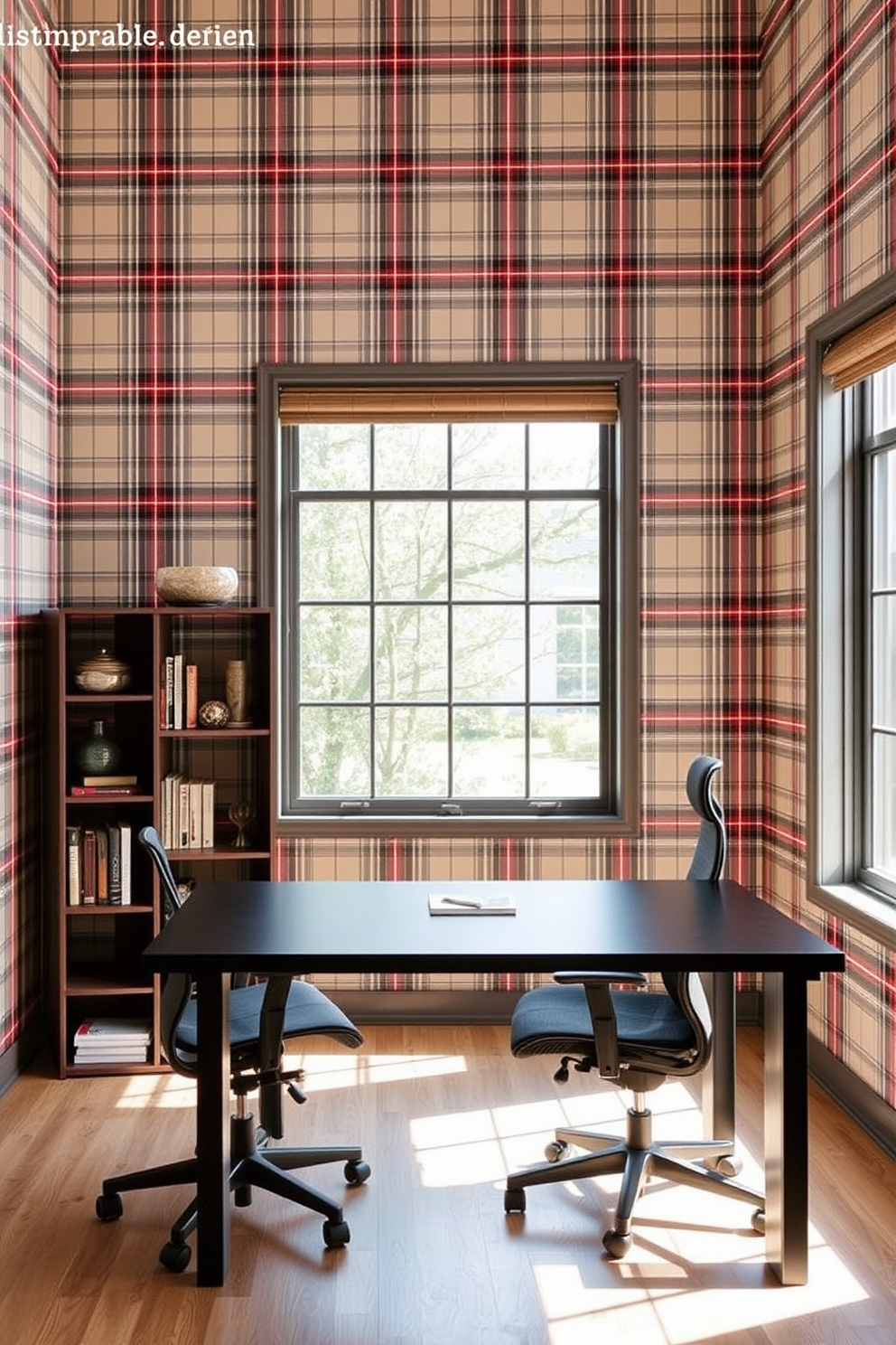 Plaid Wallpaper Decorating Ideas 9