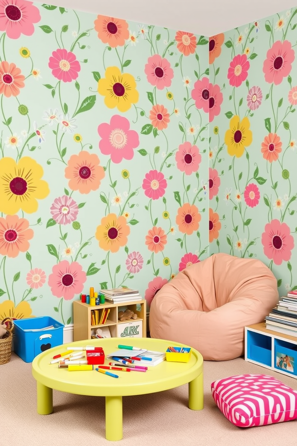 Playroom Wallpaper Decorating Ideas 11