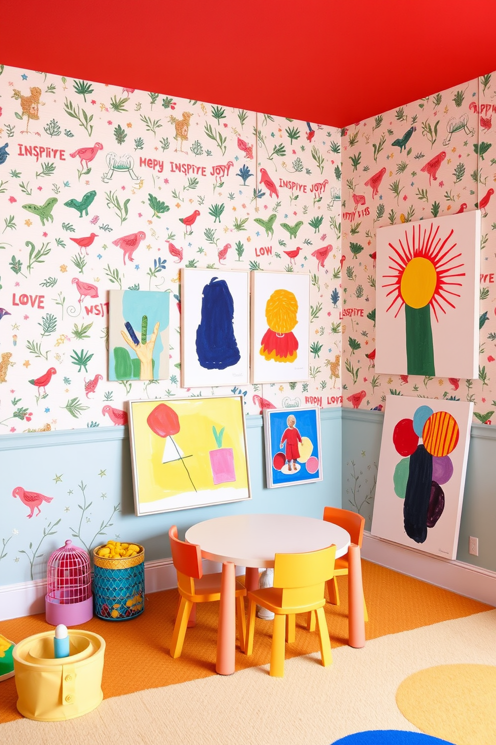 Playroom Wallpaper Decorating Ideas 14