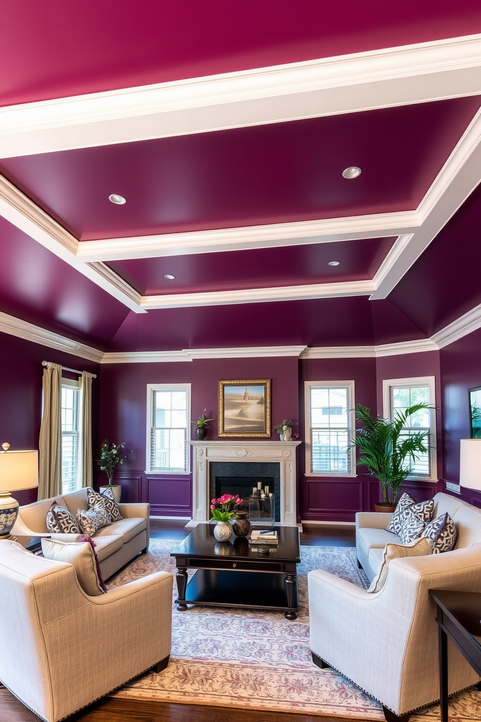 Plum Wall Painting Ideas 11