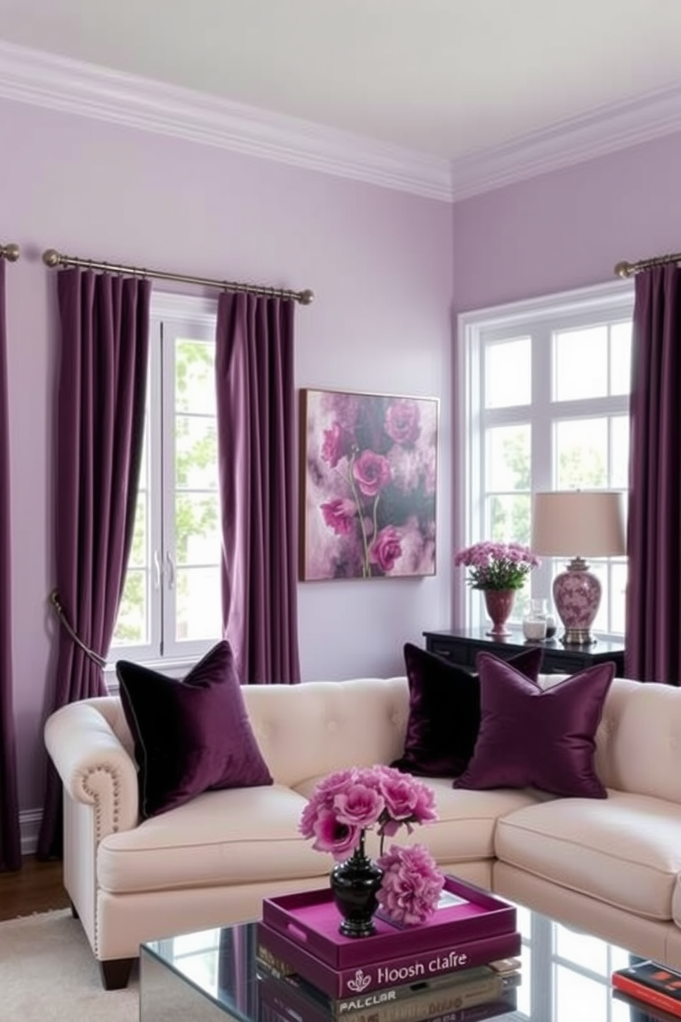 Plum Wall Painting Ideas 12