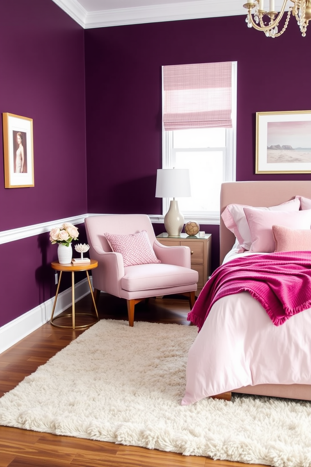 Plum Wall Painting Ideas 20