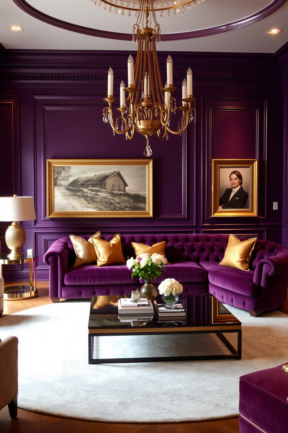 Plum Wall Painting Ideas 21