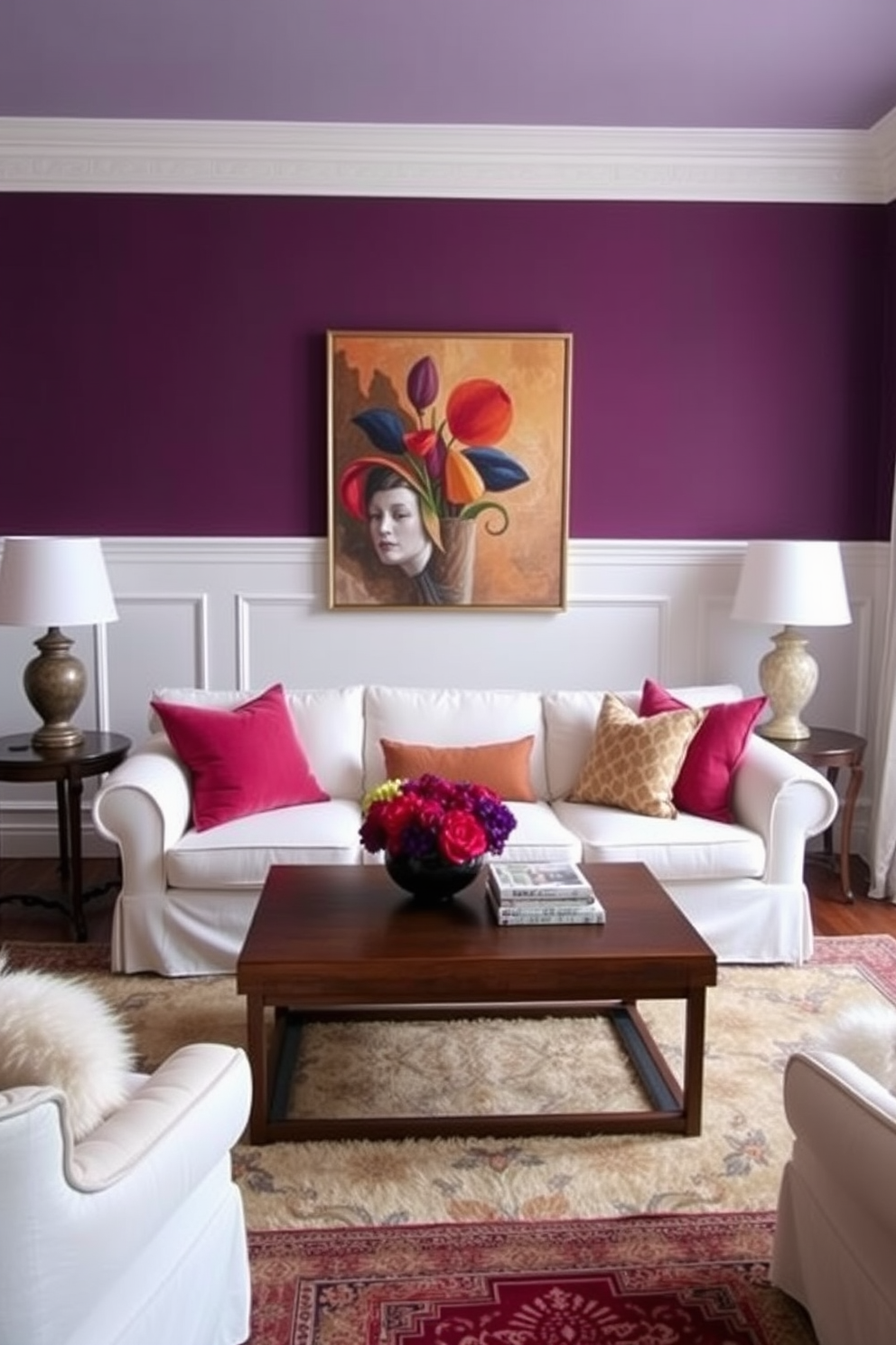 Plum Wall Painting Ideas 24