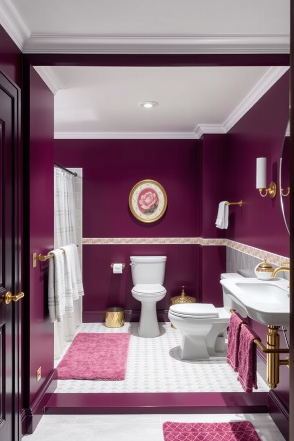 Plum Wall Painting Ideas 25