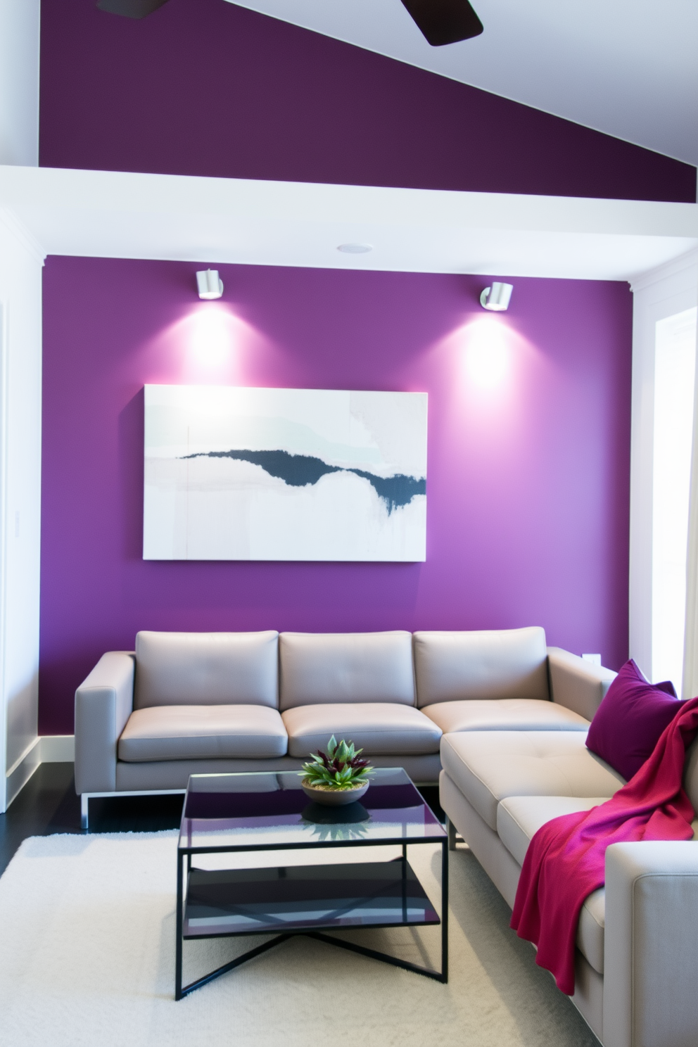 Plum Wall Painting Ideas 26