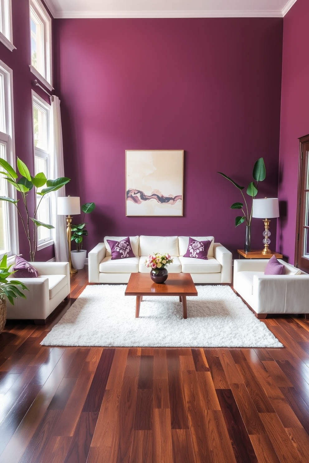 Plum Wall Painting Ideas 29