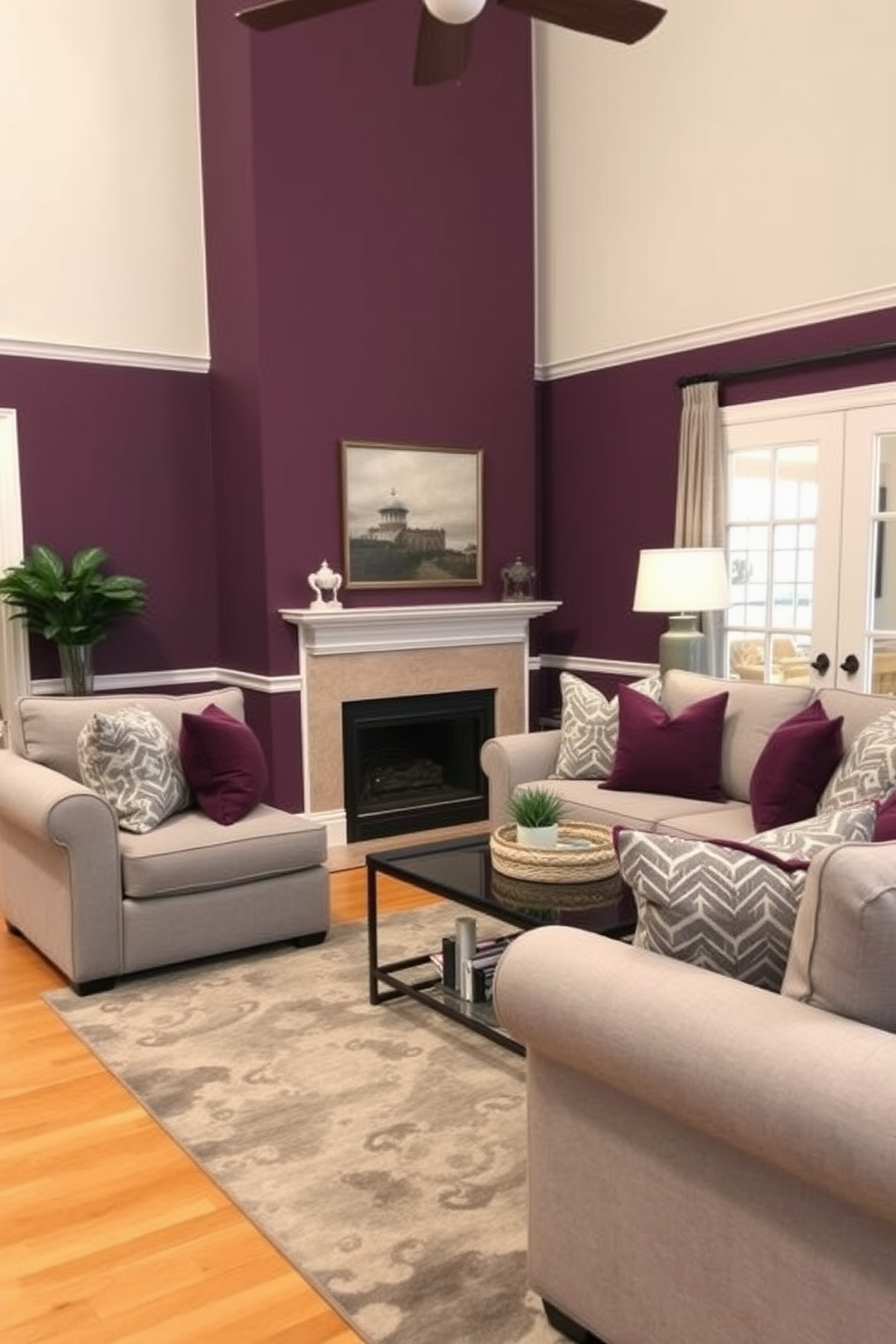 Plum Wall Painting Ideas 7