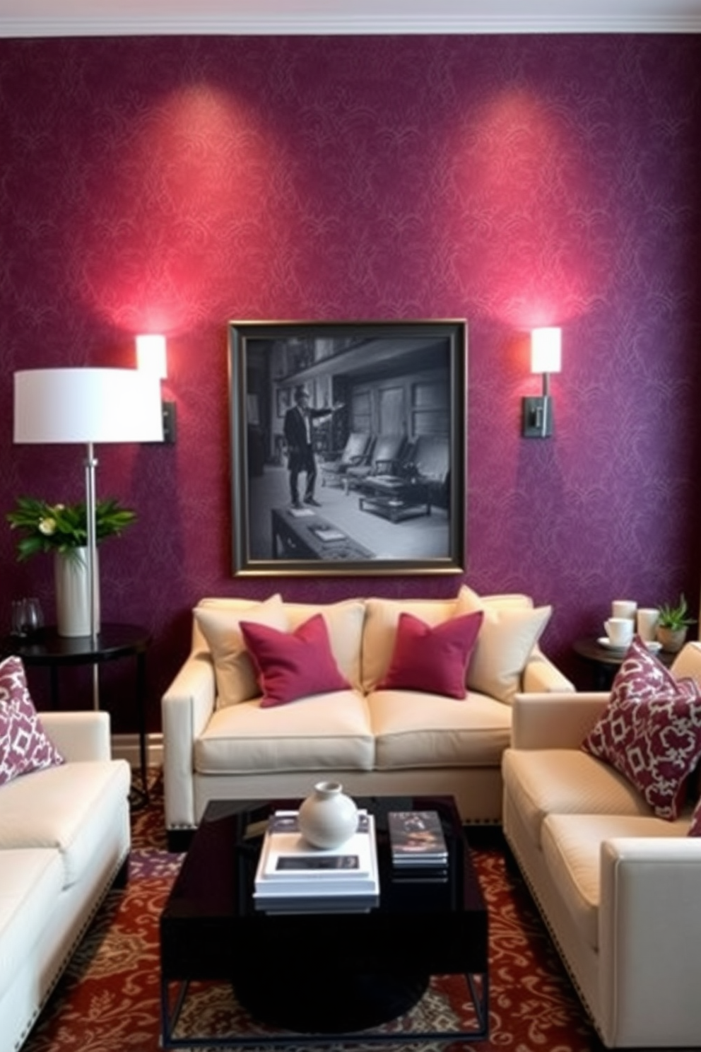 Plum Wallpaper Decorating Ideas 1