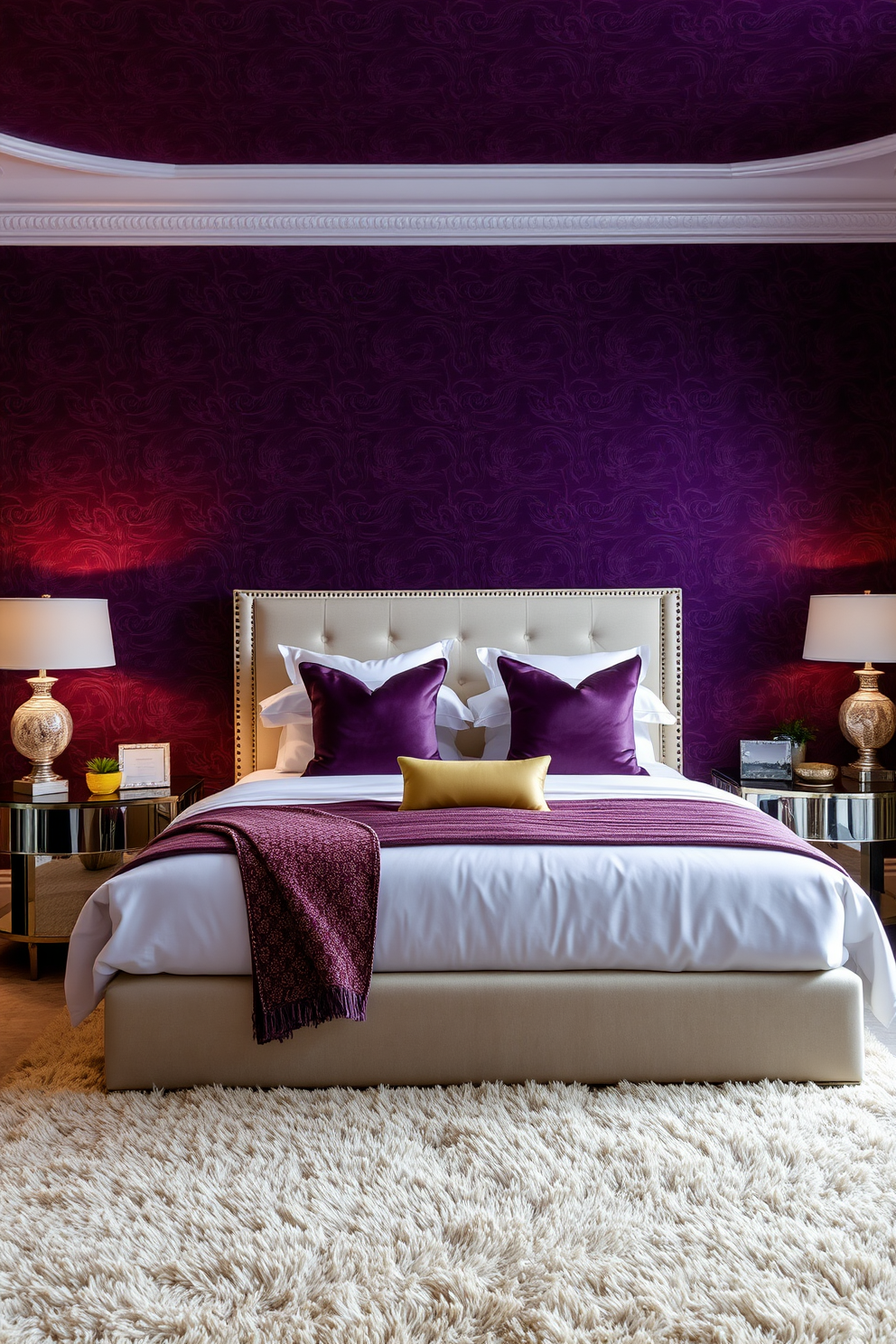 Plum Wallpaper Decorating Ideas 13