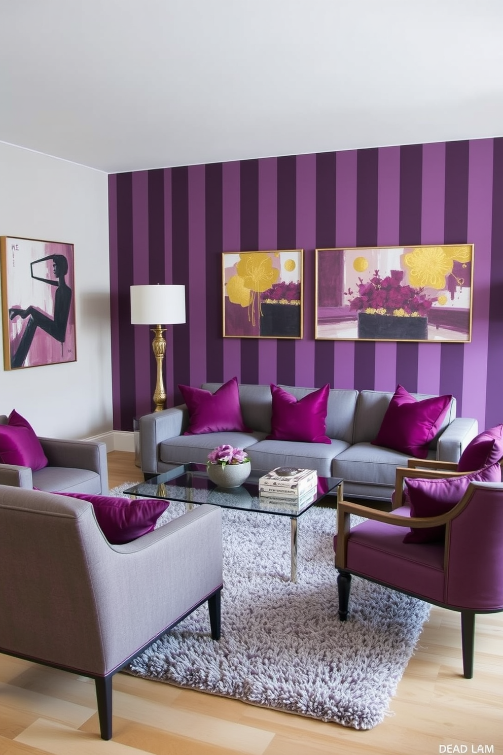 Plum Wallpaper Decorating Ideas 16