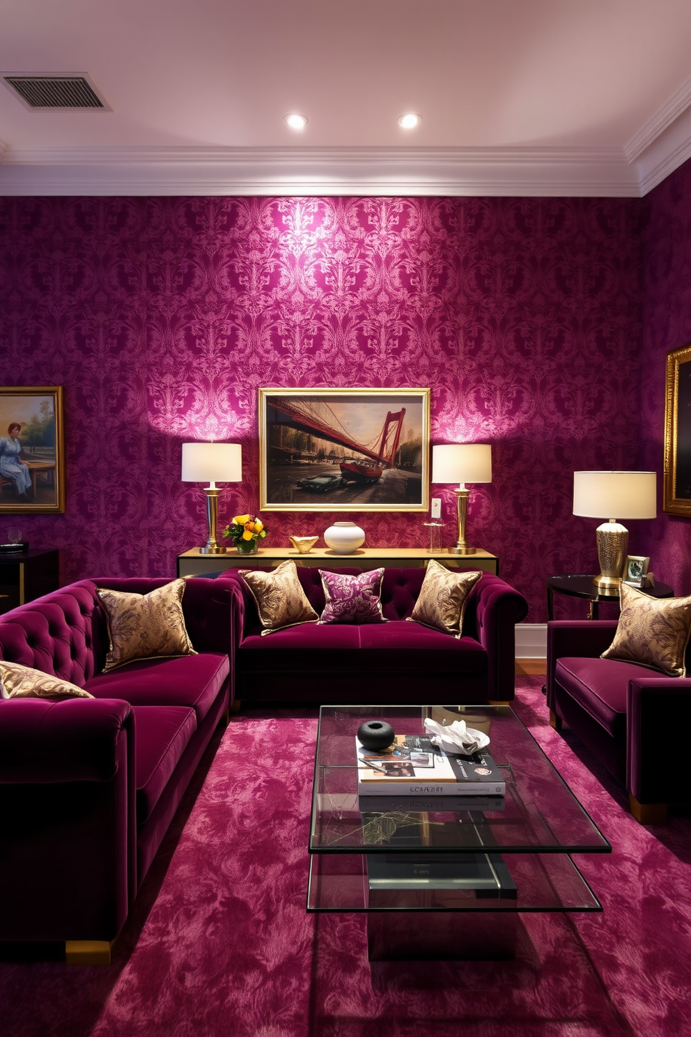 Plum Wallpaper Decorating Ideas 17