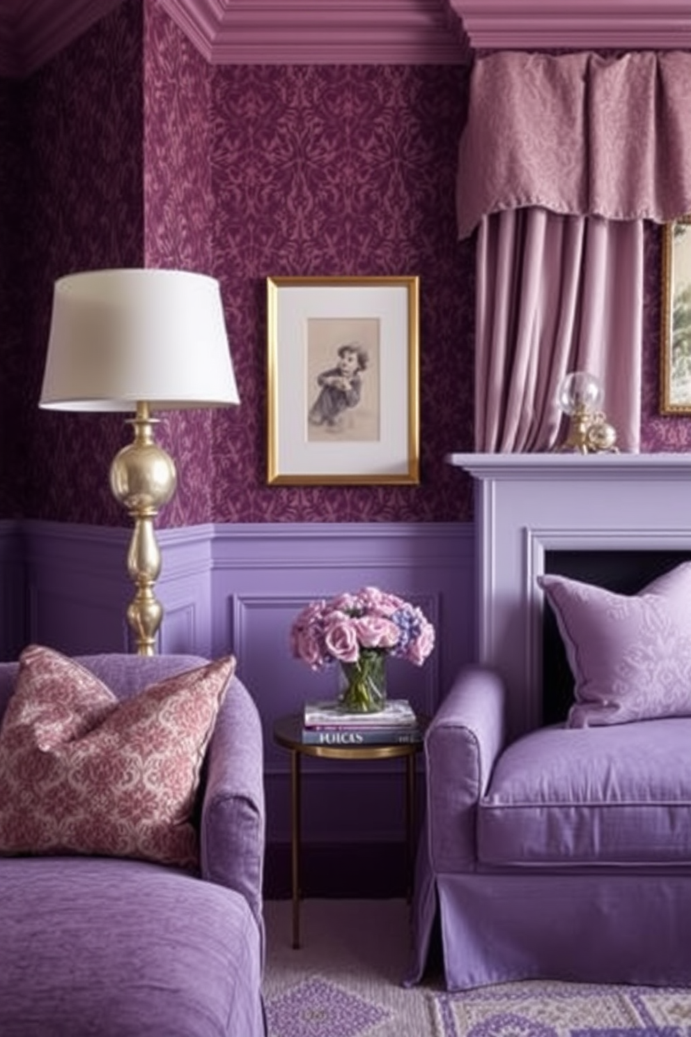 Plum Wallpaper Decorating Ideas 19